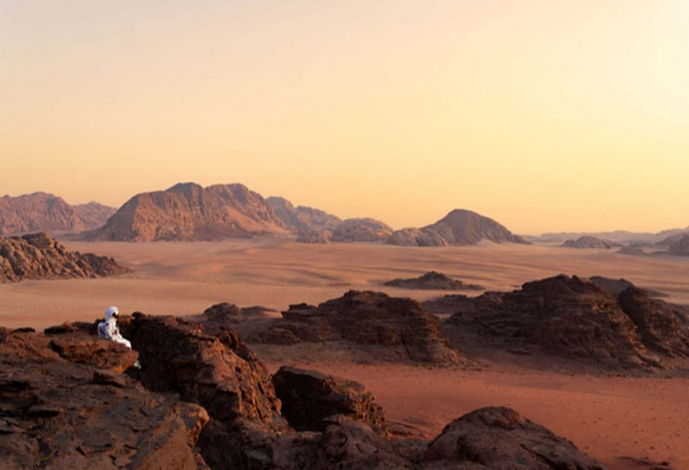 sunset on mars