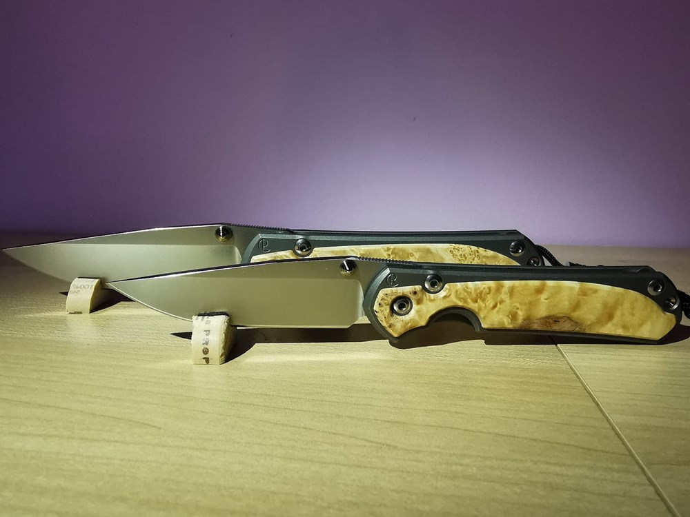 SMALL SEBENZA 31 BOX ELDER INLAY - CHRIS REEVE 2 couteaux poches small sebenza 31 box elder inlay chris reeve