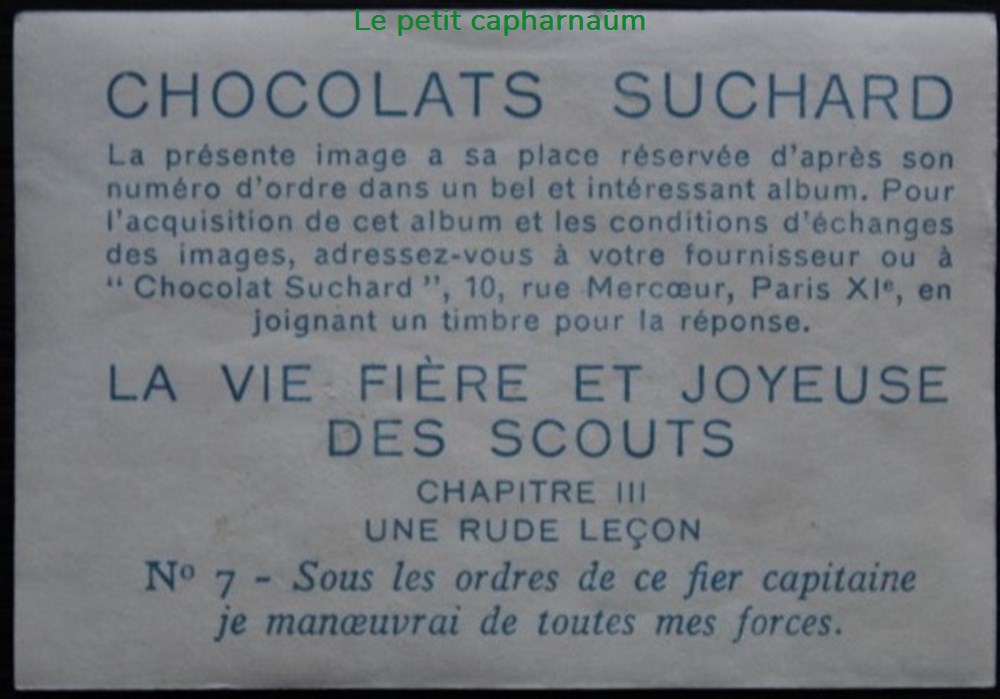 documents anciens chromos images alimentaires image chromo la vie fiere et joyeuse des scouts iii 07 je manoeuvrai