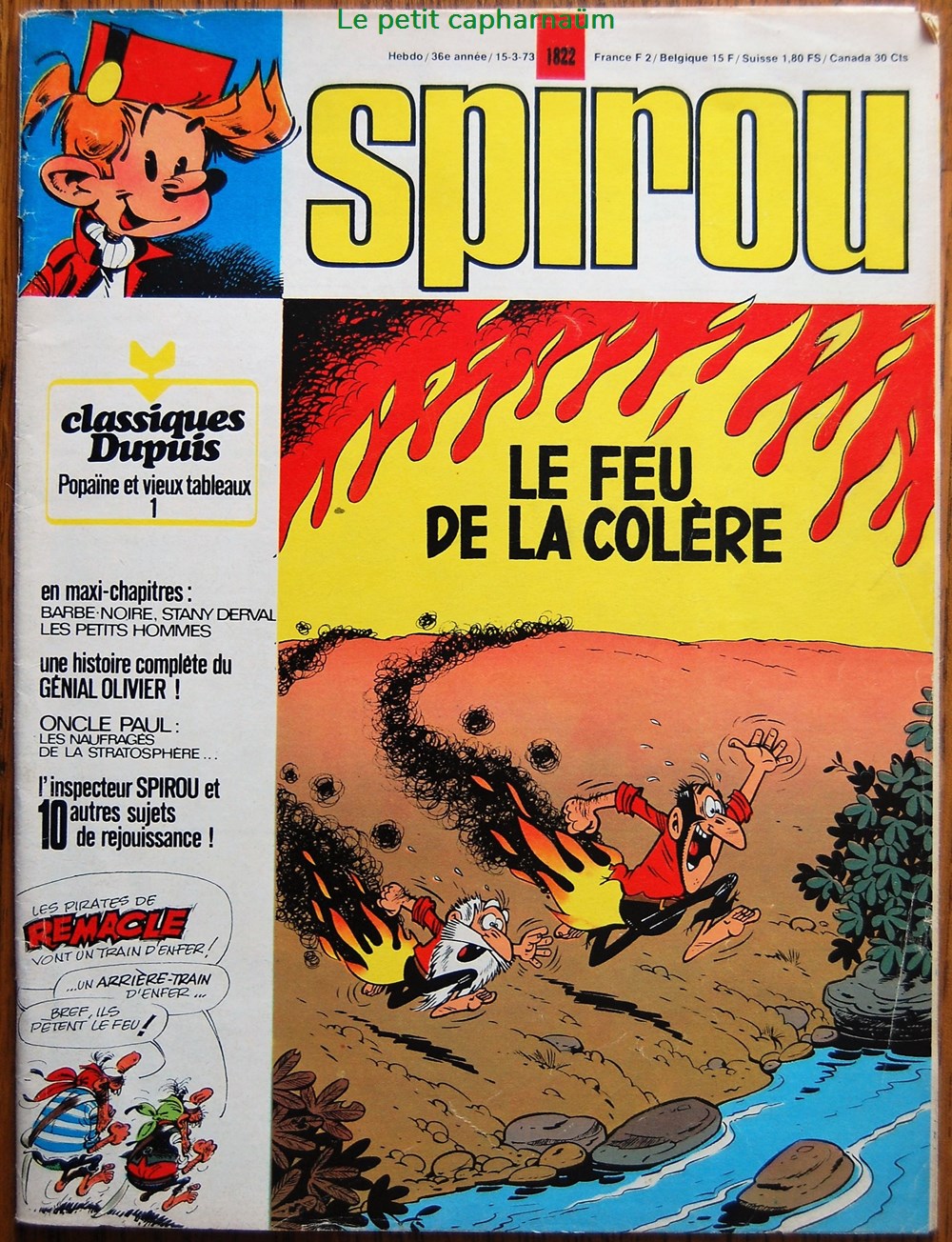 Spirou - 1822 - Couverture : Vieux Nick et Barbe noire livres bd revues spirou 1822 couverture vieux nick et barbe noire