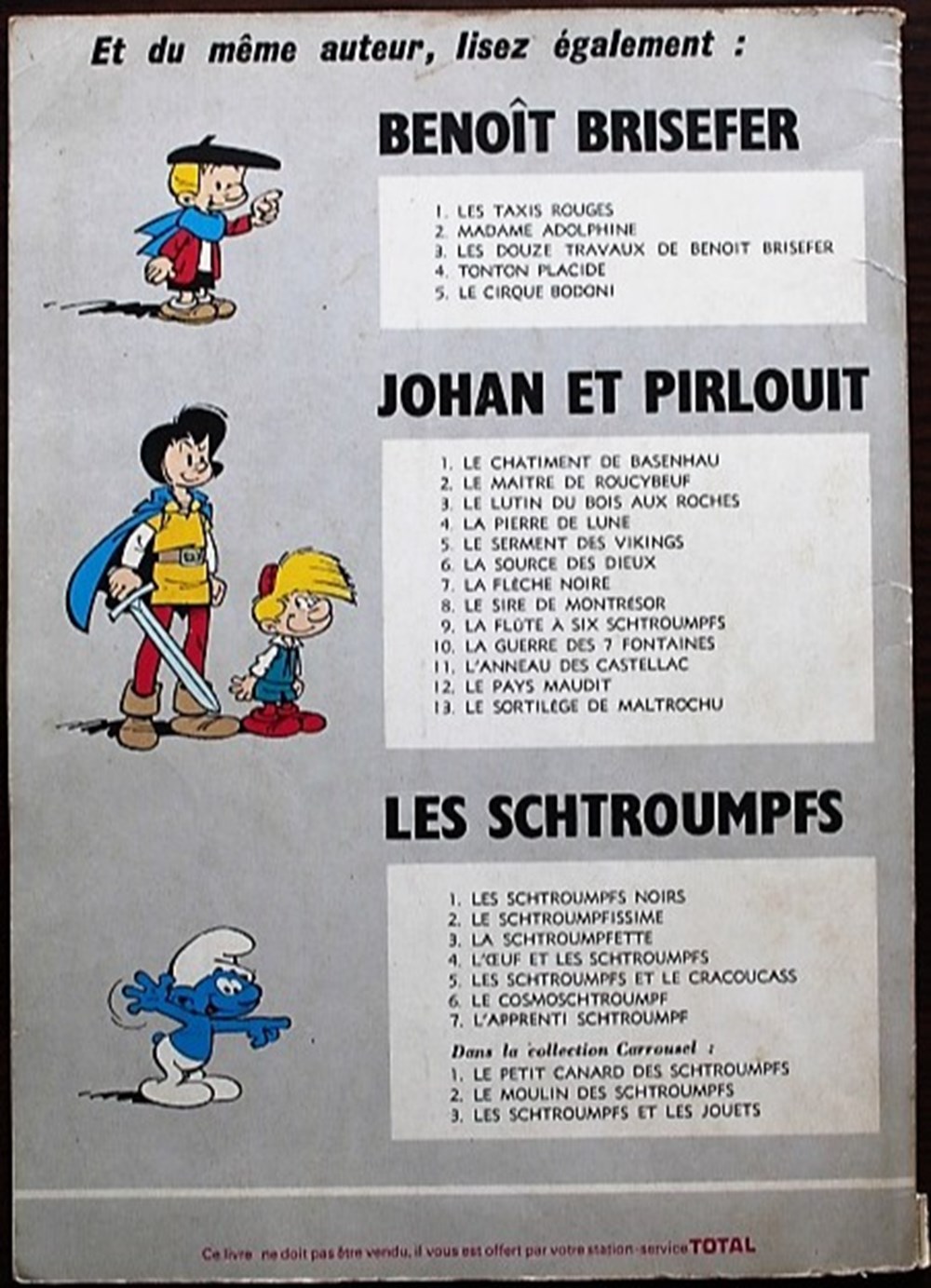 Les schtroumpfs - HS - Schtroumpfonie en ut - Rééd. Publicitaire Total 1972 livres bd revues bandes dessinees les schtroumpfs hs schtroumpfonie en ut reed publicitaire total 1972