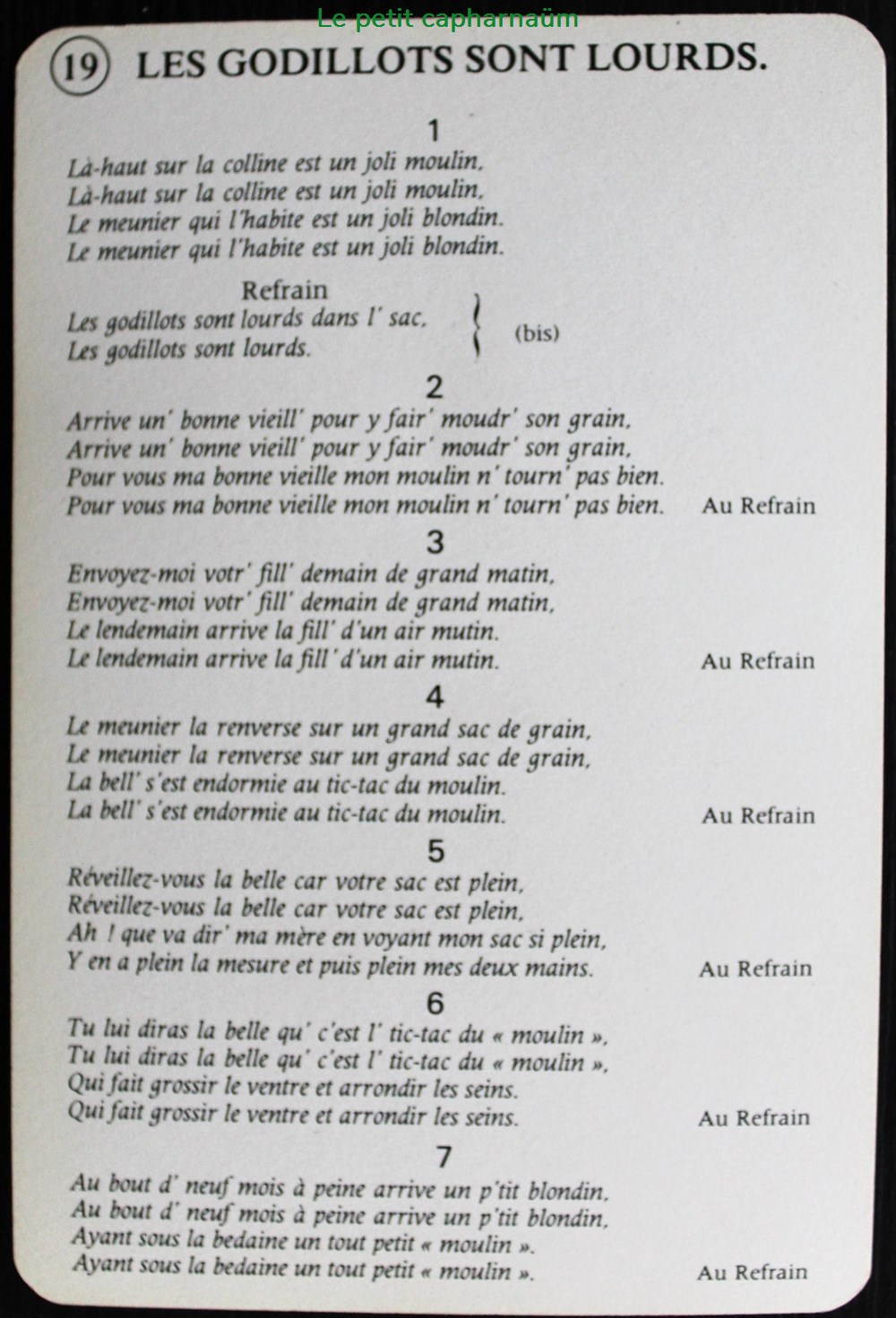 Chanson paillarde - Le godillots sont lourds jeux societe jouets cartes chanson paillarde le godillots sont lourds