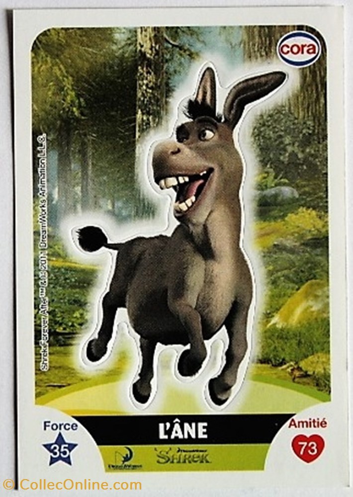 jeux jouets jeu de carte collectionner dreamworks cora 2011 s045 shrek ane