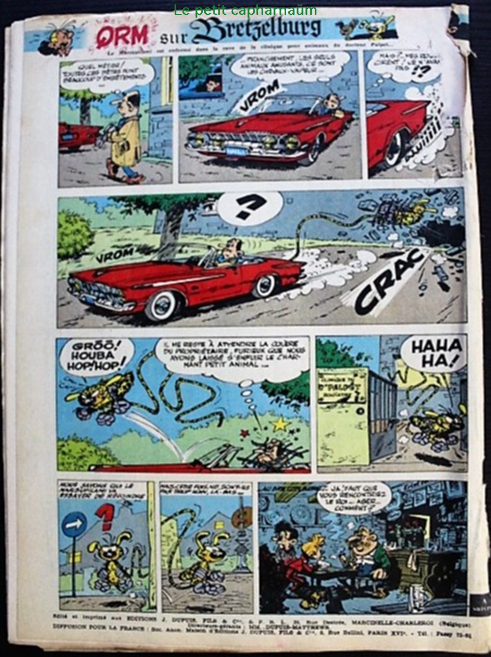 Spirou - 1307 - Couverture : Gaston Lagaffe livres bd revues spirou 1307 couverture gaston lagaffe