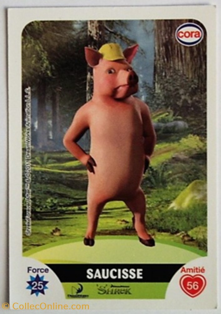 Dreamworks Cora 2011 - C068 - Shrek - Saucisse jeux jouets jeu de carte collectionner dreamworks cora 2011 c068 shrek saucisse