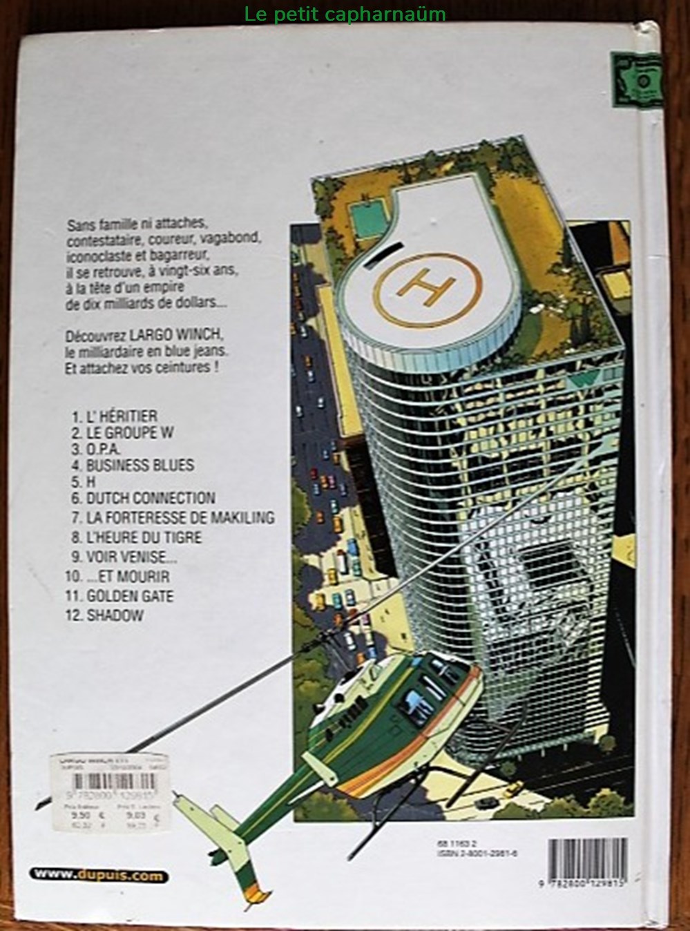 Largo Winch - 11 - Golden Gate - Rééd. 2003 Repérages livres bd revues bandes dessinees largo winch 11 golden gate reed 2003 reperages