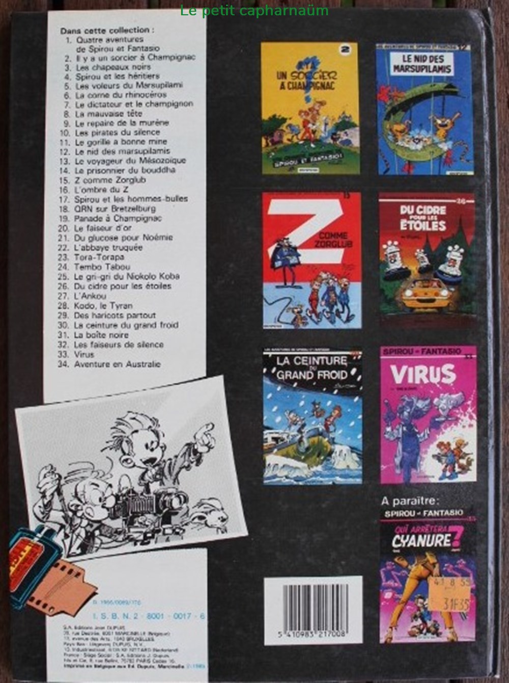 Spirou et Fantasio - 15 - Z comme Zorglub - Rééd. 1985 livres bd revues bandes dessinees spirou et fantasio 15 z comme zorglub reed 1985