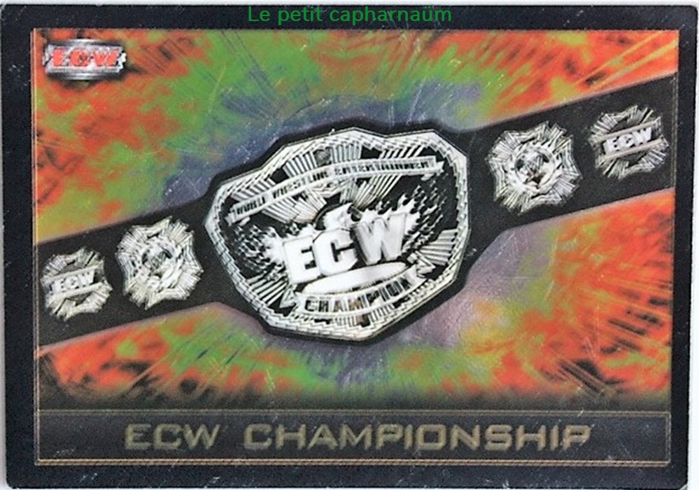 Slam Attax - Carte 044 - ECW Championship - Rare Foil jeux de societe jouets jeu collectionner slam attax carte 044 ecw championship rare foil