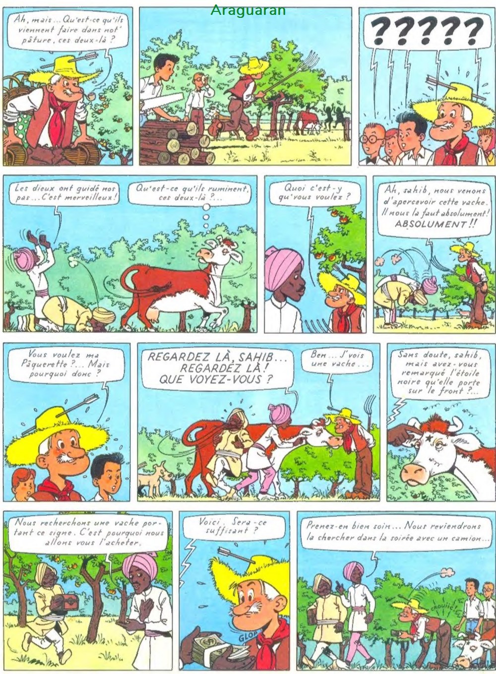 Album - 4 as (Les) - 03 - Les 4 as et la vache sacrée 4 livres bd revues bandes dessinees album 4 as les 03 les 4 as et la vache sacree