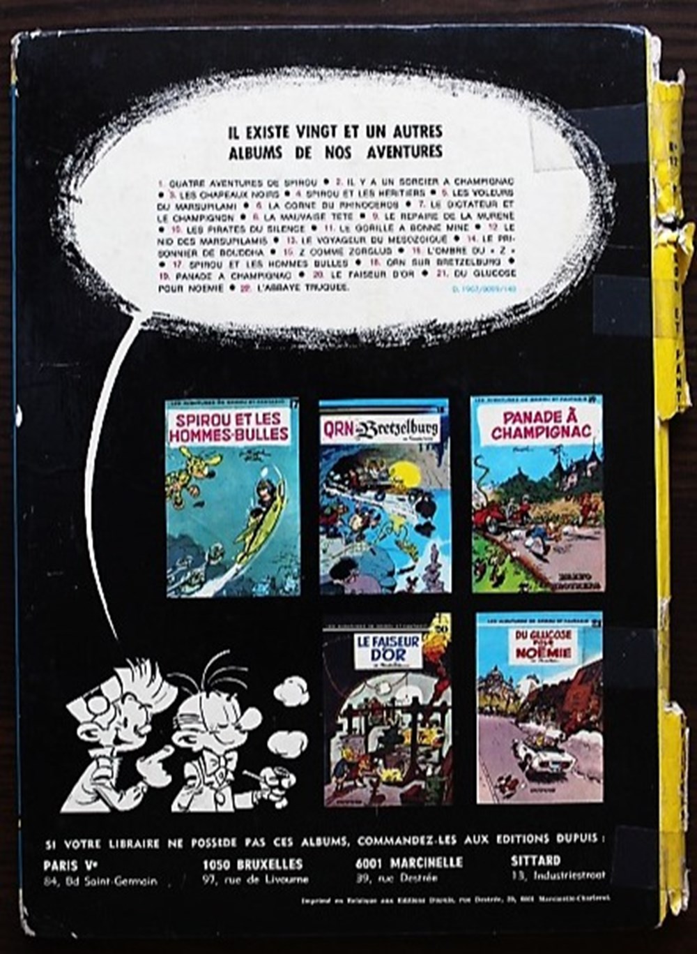 Spirou et Fantasio - 12 - Le nid des marsupilamis - Rééd. 1972 2 livres bd revues bandes dessinees spirou et fantasio 12 le nid des marsupilamis reed 1972