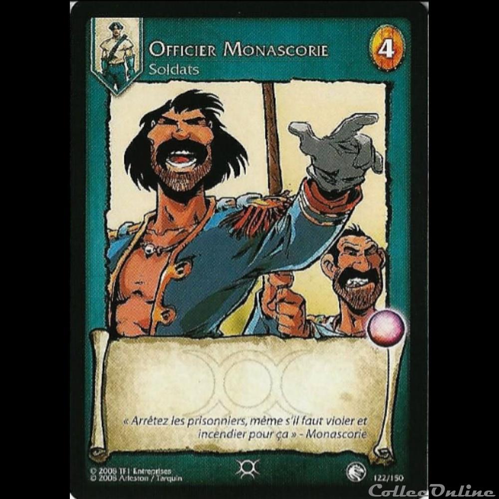 jeux jouet jeu carte collectionner lanfeust de troy 122 officier monascorie