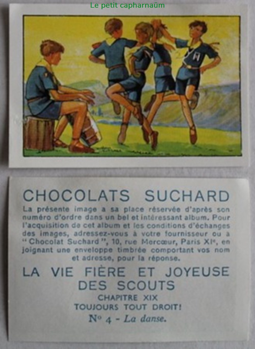Image / Chromo - La vie fière et joyeuse des scouts - XIX-04 - La danse documents anciens chromos images alimentaires image chromo la vie fiere et joyeuse des scouts xix 04 la danse