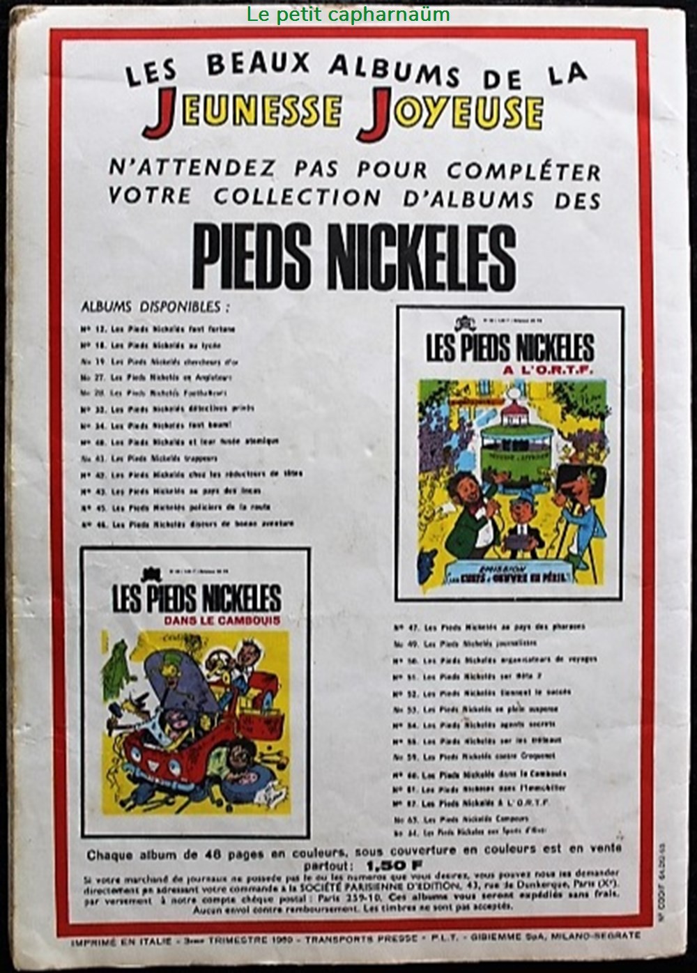Bibi Fricotin - 077 - Bibi Fricotin comédien errant - EO 1969 livres bd revues bandes dessinees bibi fricotin 077 bibi fricotin comedien errant eo 1969