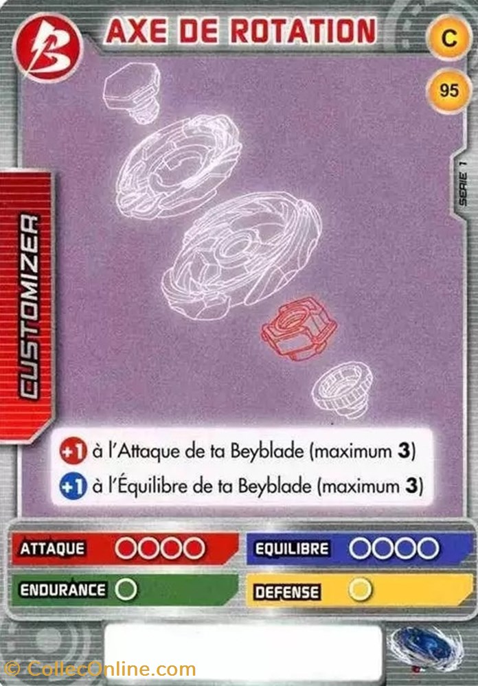TCG Beyblade - 095/160 - Axe de rotation jeux jouets jeu carte collectionner tcg beyblade 095 160 axe de rotation