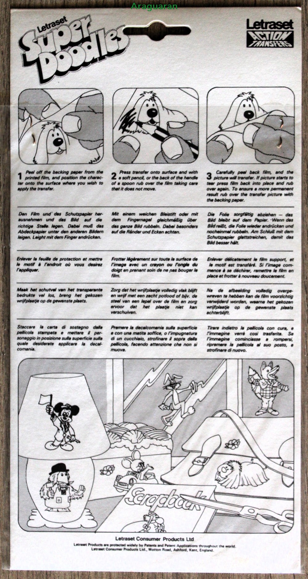 Décalcomanies - Letraset - Super Doodles - Robin des bois divers decorations magnets autocollants decalcomanies letraset super doodles robin des bois
