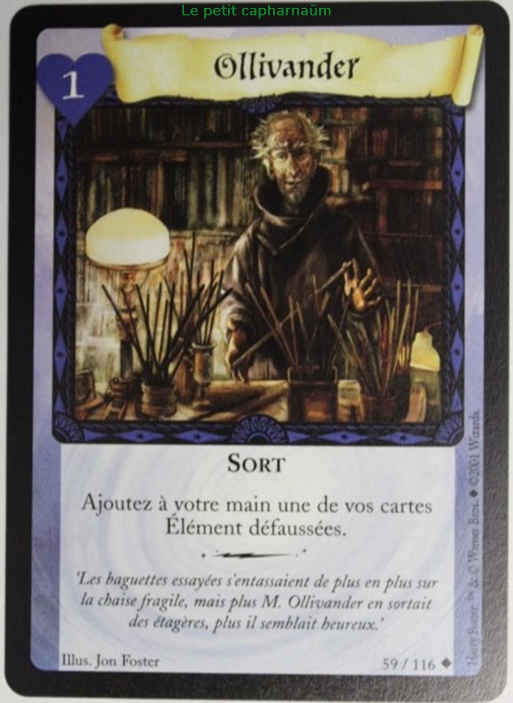 jeux societe jouets jeu carte collectionner tcg harry potter set de base 059 ollivander peu commune