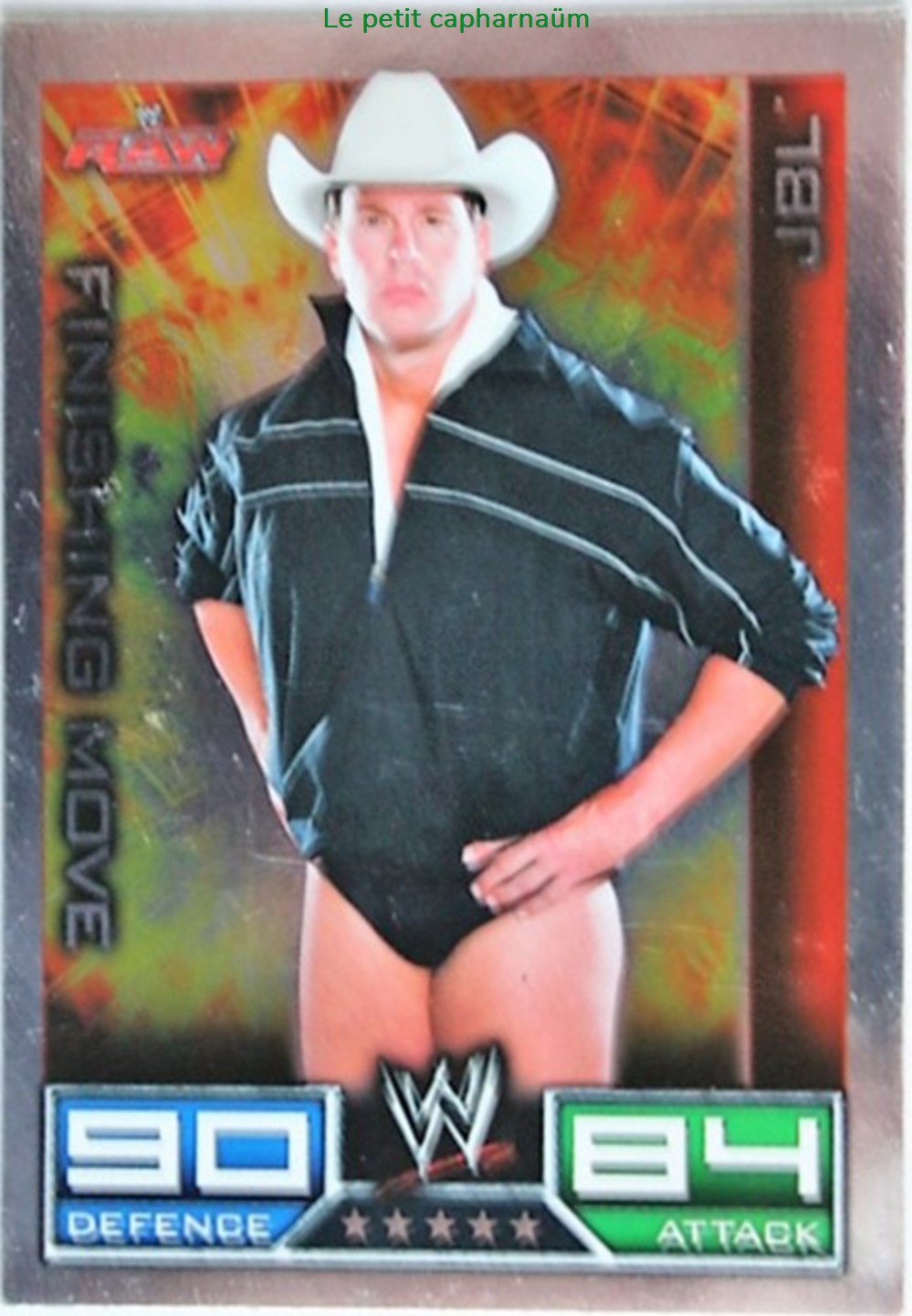 Slam Attax - Carte 026 - JBL Finishing Move - Rare Foil jeux de societe jouets jeu collectionner slam attax carte 026 jbl finishing move rare foil