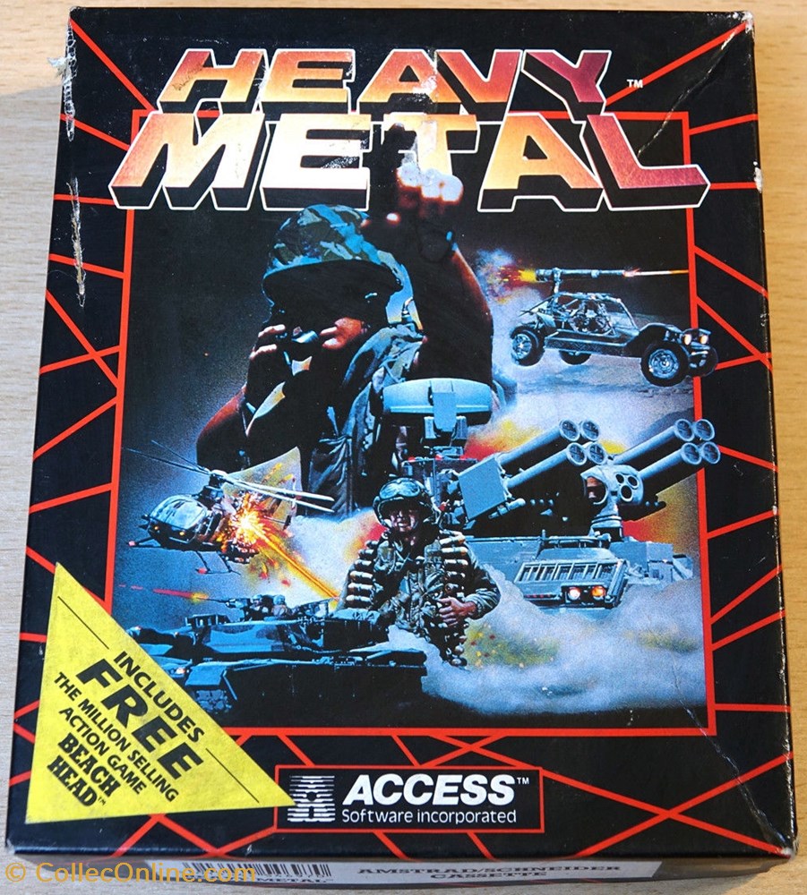 jeux video console jeu amstrad cpc 6128 heavy metal