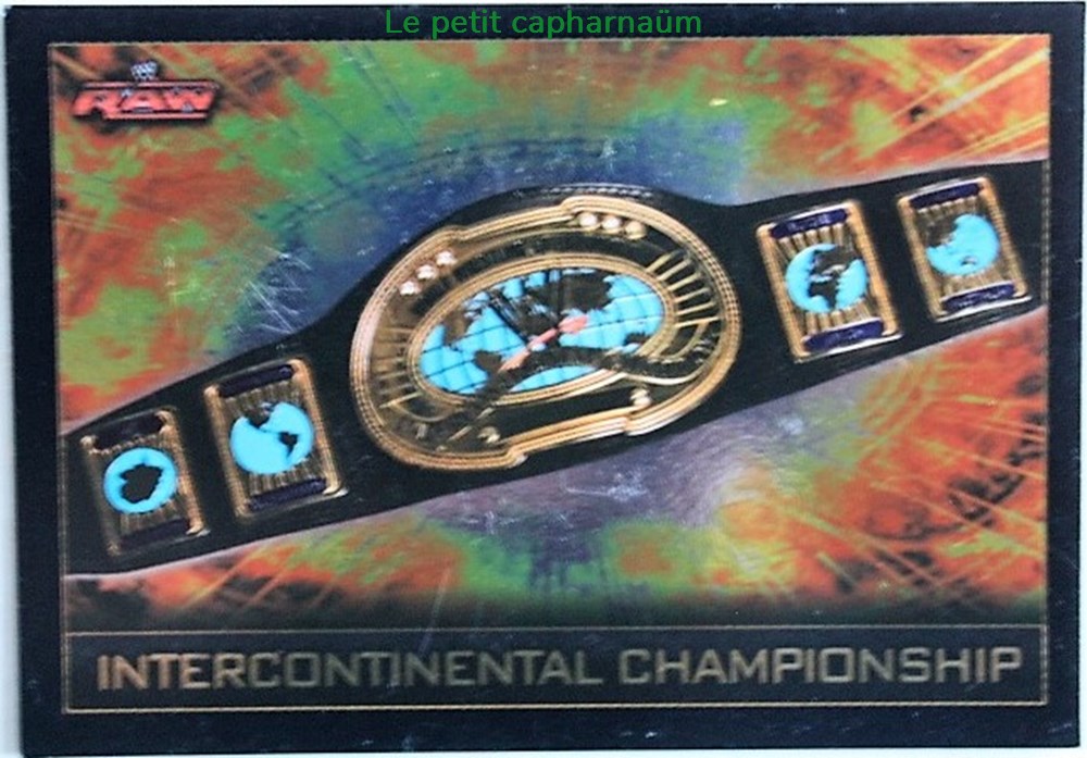 Slam Attax - Carte 037 - Ceinture Intercontinental Championship - Rare Foil jeux de societe jouets jeu collectionner slam attax carte 037 ceinture intercontinental championship rare foil