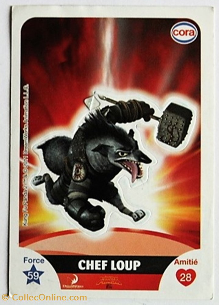 Dreamworks Cora 2011 - S014 - Kung Fu Panda - Chef loup jeux jouets jeu de carte collectionner dreamworks cora 2011 s014 kung fu panda chef loup