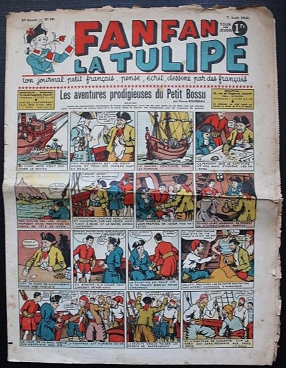 livres bd revues vieux journaux fanfan la tulipe 1 ere annee n 12 07 aout 1941