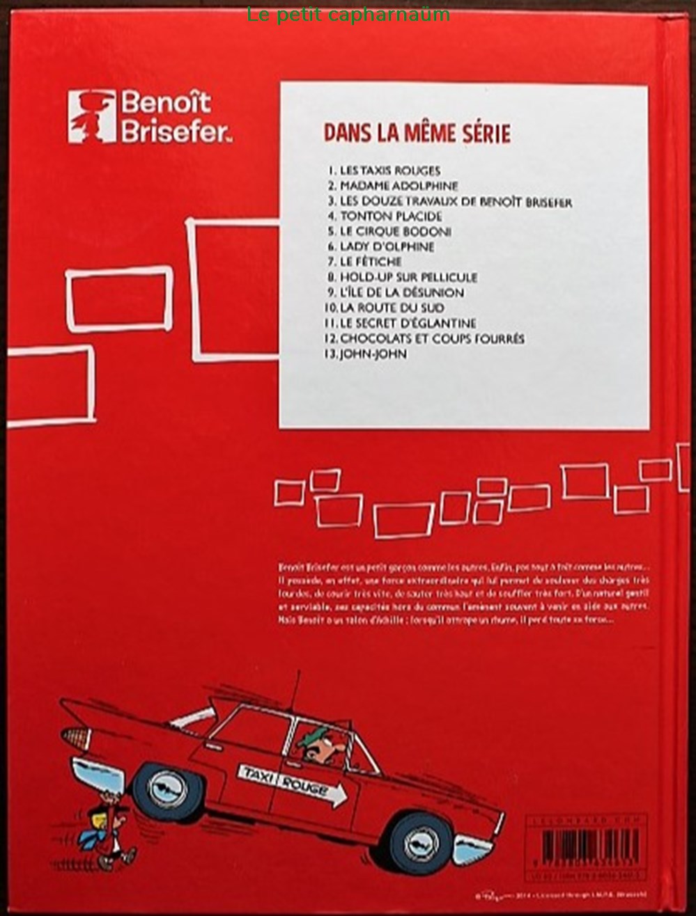 Benoît Brisefer - 01 - Les taxis rouges - Rééd. 2014 livres bd revues bandes dessinees benoit brisefer 01 les taxis rouges reed 2014
