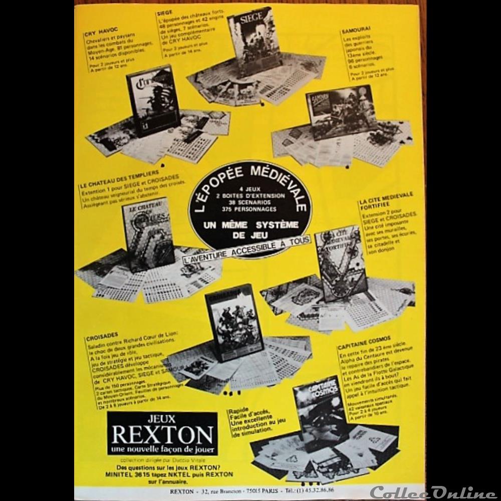 documents anciens publicites jeu de societe cry havoc