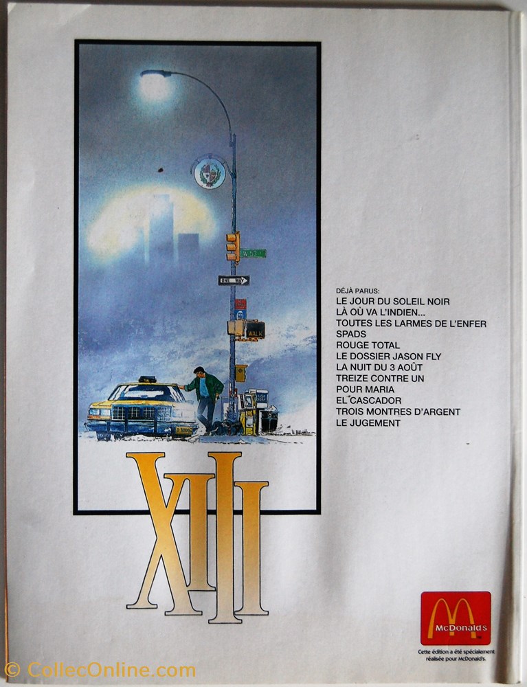 XIII - 01 - Le jour du soleil noir - Rééd. Publicitaire Mc Donald's 1999 livres bd revues bandes dessinees xiii 01 le jour du soleil noir reed publicitaire mc donald s 1999