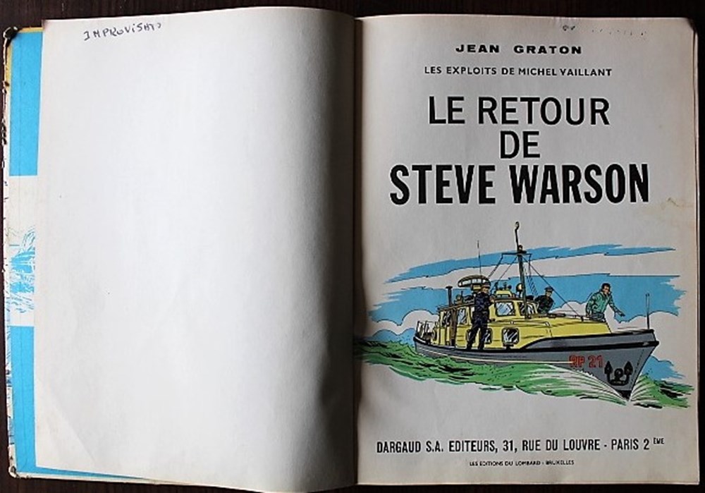 Michel Vaillant - 09 - Le retour de Steve Warson - EO 1965 4 livres bd revues bandes dessinees michel vaillant 09 le retour de steve warson eo 1965
