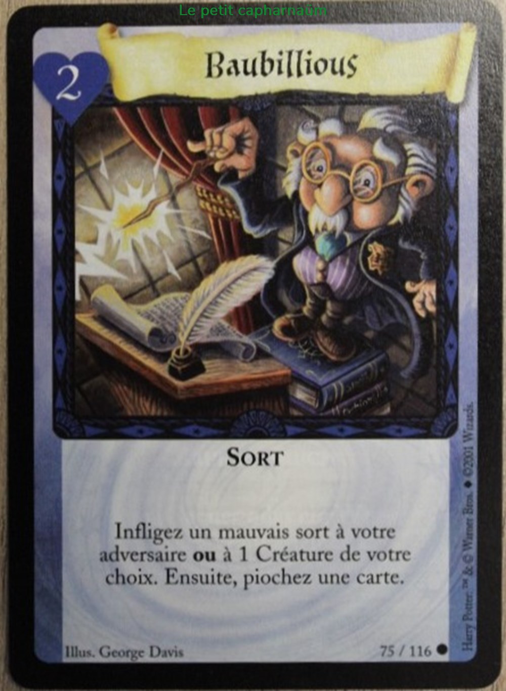 TCG Harry Potter - Set de base - 075 - Baubillious - Commune jeux societe jouets jeu carte collectionner tcg harry potter set de base 075 baubillious commune