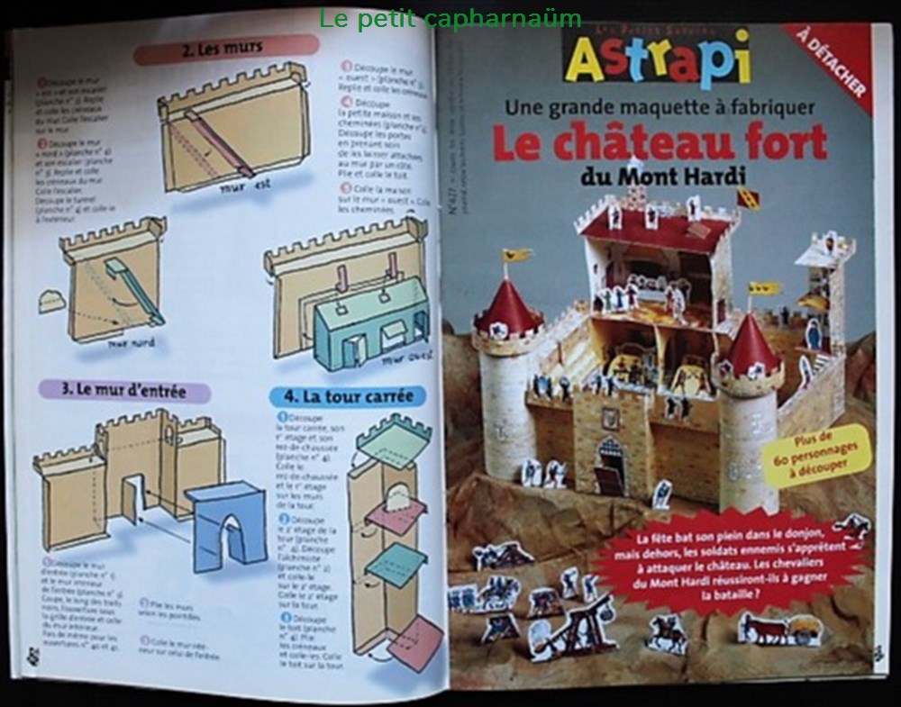 Astrapi - 427 avec Maquette de château fort 3 livres bd revues astrapi 427 avec maquette de chateau fort