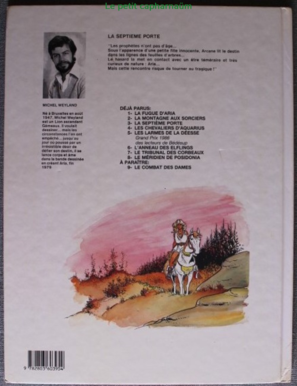 livres bd revues bandes dessinees album aria 03 la septieme porte reed 1987