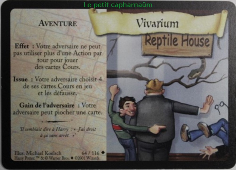 TCG Harry Potter - Set de base - 064 - Vivarium - Peu commune jeux societe jouets jeu carte collectionner tcg harry potter set de base 064 vivarium peu commune