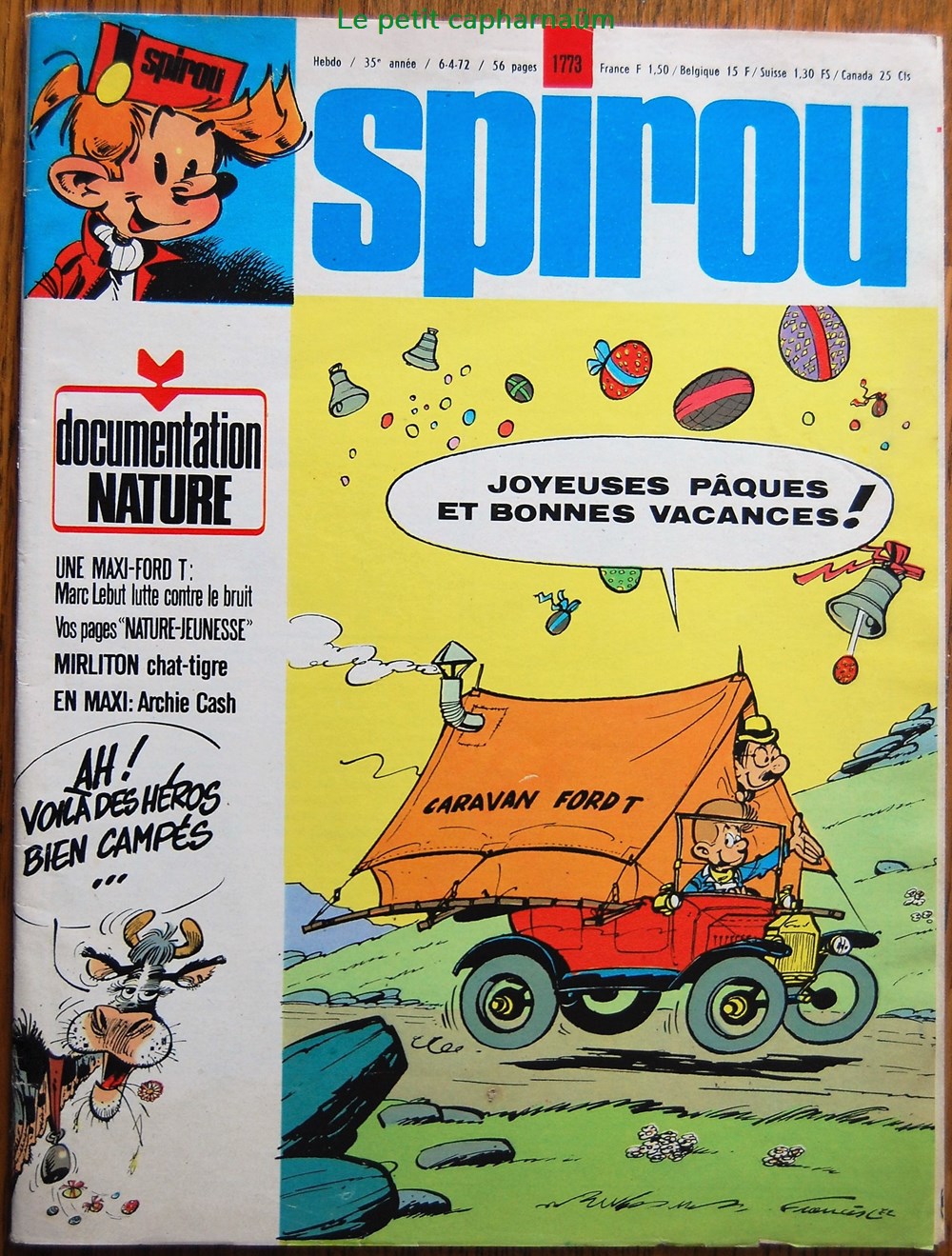 Spirou - 1773 - Couverture : Marc Lebut et son voisin livres bd revues spirou 1773 couverture marc lebut et son voisin