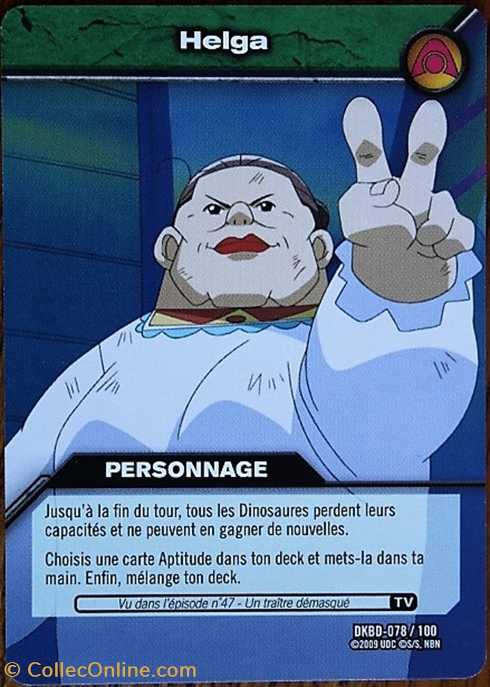 TCG - Dinosaur King - DKBD 078/100 - Helga jeux jouets jeu de carte collectionner tcg dinosaur king dkbd 078 100 helga