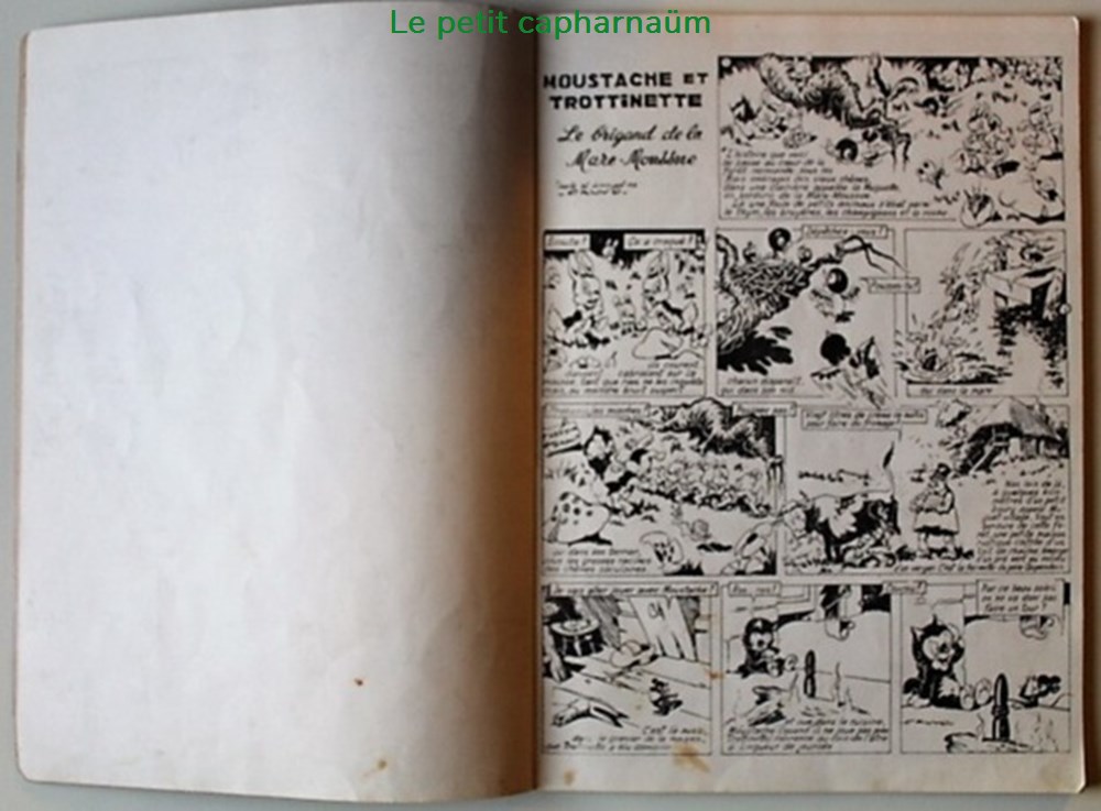 Moustache et Trotinette - Le brigand de la Mare-Moussue - EO 1975 3 livres bd revues bandes dessinees moustache et trotinette le brigand de la mare moussue eo 1975