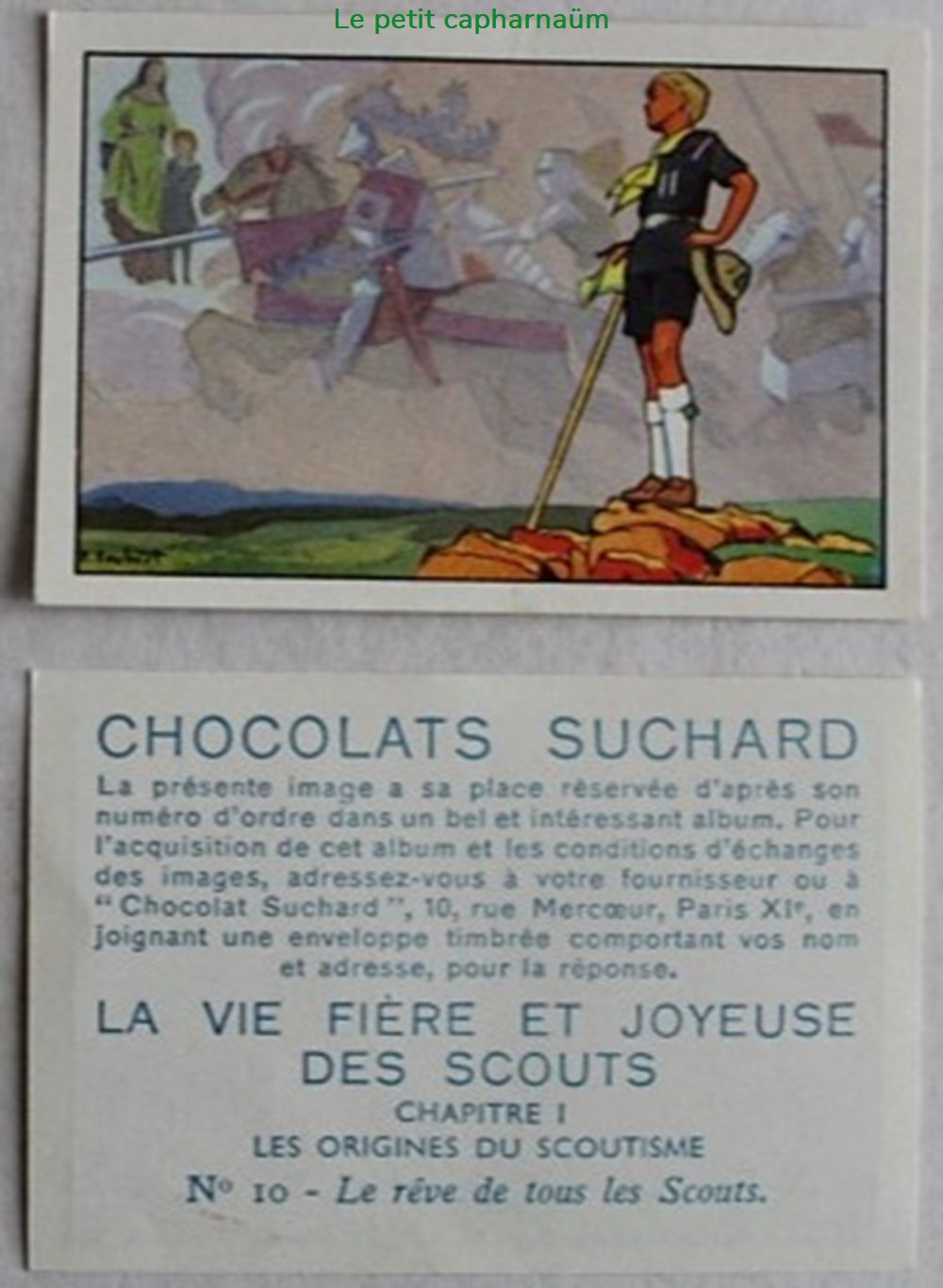 documents anciens chromos images alimentaires image chromo la vie fiere et joyeuse des scouts i 10 le reve de tous les scouts