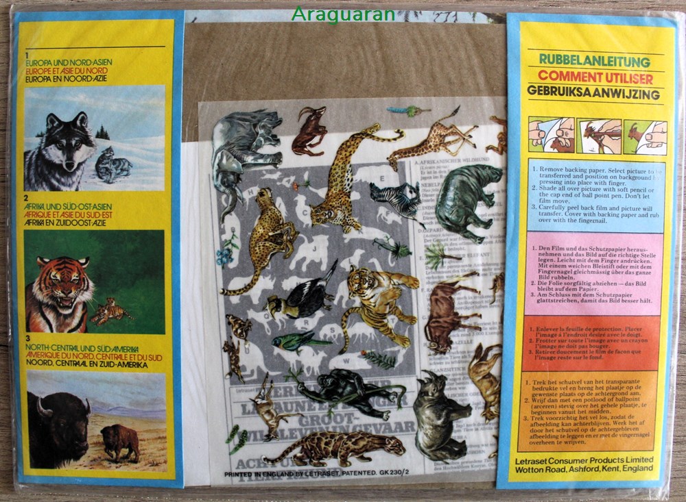 divers decorations magnets autocollants decalcomanies decorama letraset action transfers la faune en danger n 2