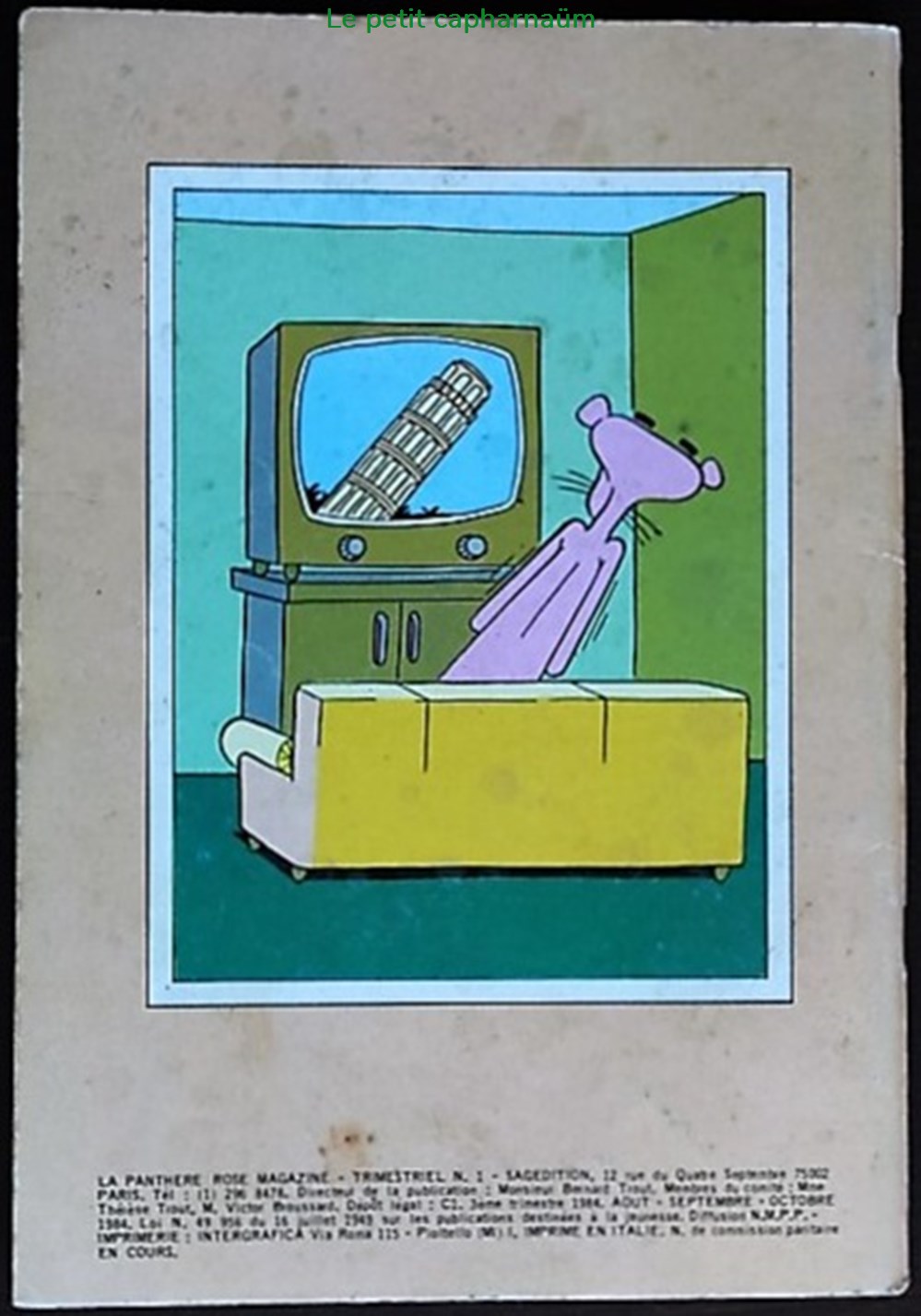 La panthère rose (Magazine Sagédition) - 01 - septembre 1984 livres bd revues bandes dessinees la panthere rose magazine sagedition 01 septembre 1984