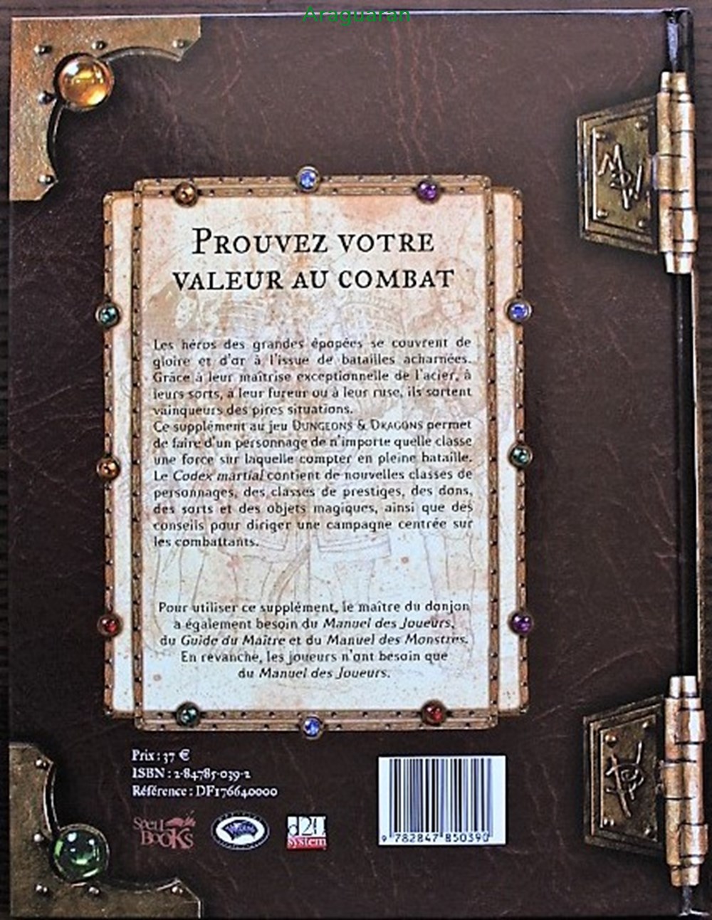Jeu de rôle - D&D3 - Codex martial jeux societe jouets roles jeu de role d d3 codex martial