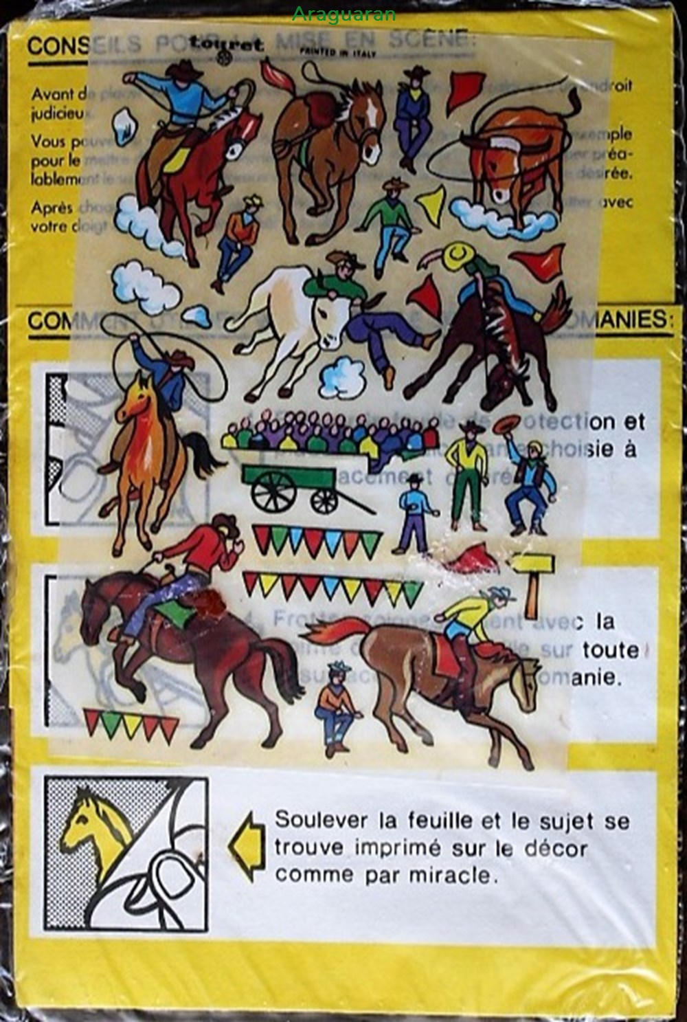 Décorama - Touret - Jean Richard présente le rodéo divers decorations magnets autocollants decalcomanies decorama touret jean richard presente le rodeo