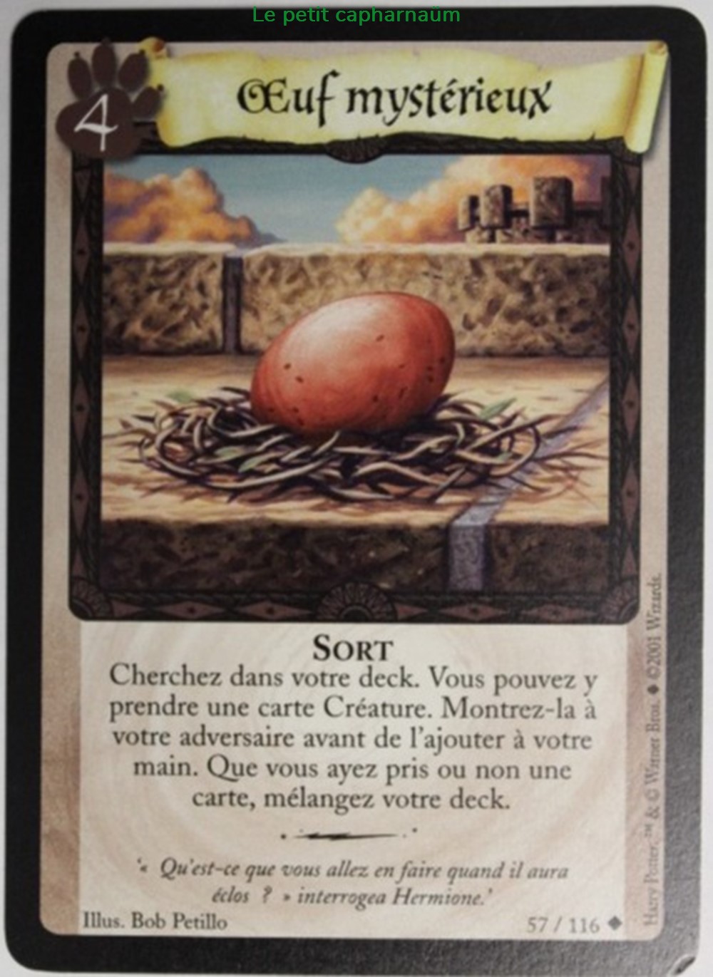TCG Harry Potter - Set de base - 057 - Oeuf mystérieux - Peu commune jeux societe jouets jeu carte collectionner tcg harry potter set de base 057 oeuf mysterieux peu commune