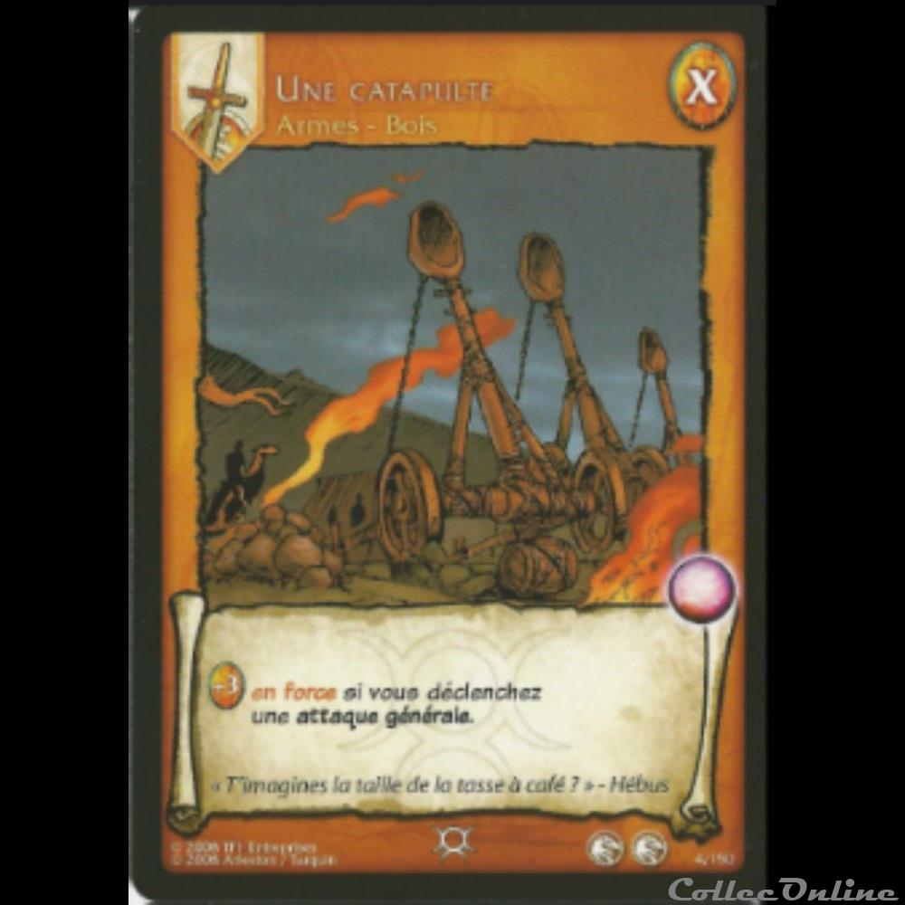 jeux jouet jeu carte collectionner lanfeust de troy 004 une catapulte