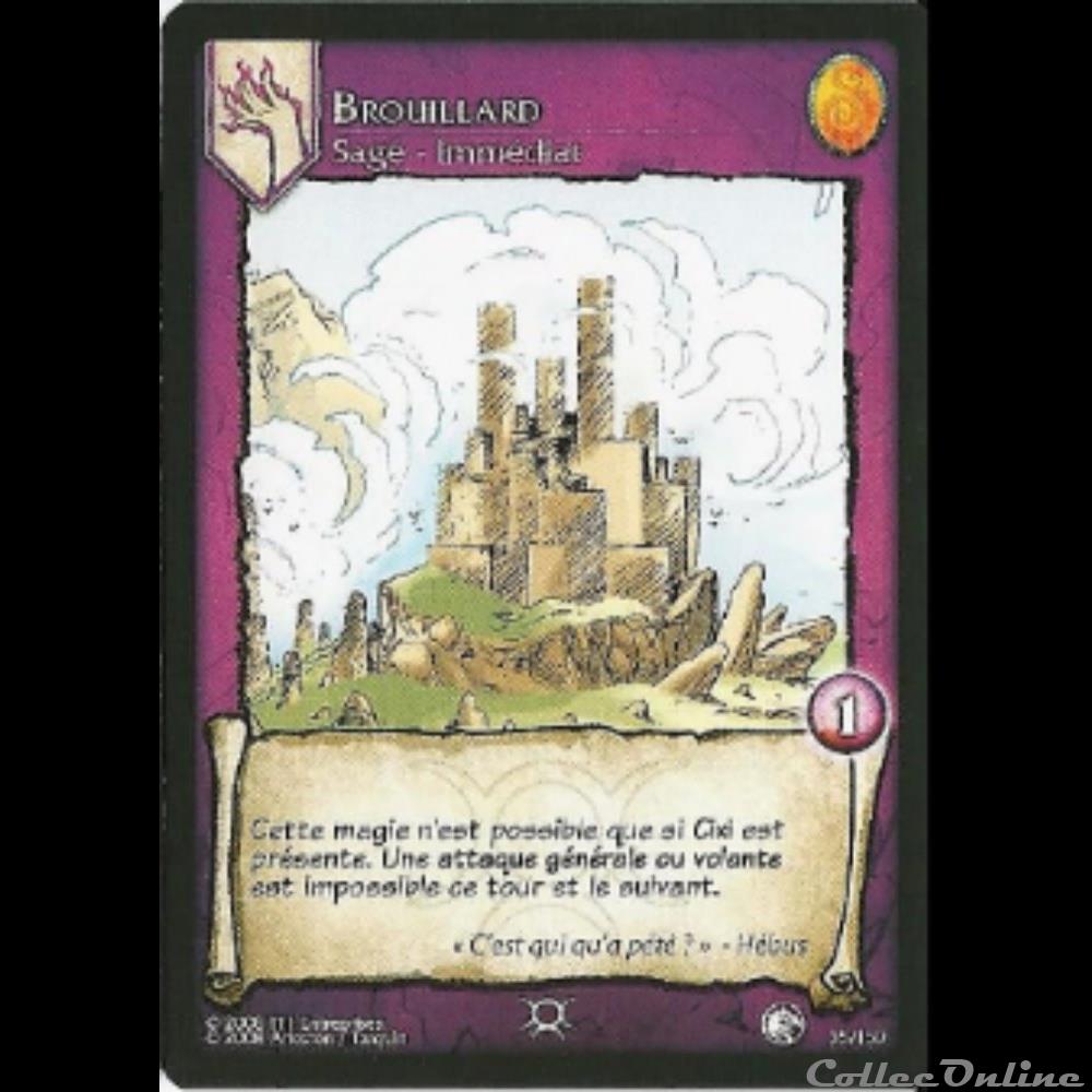 jeux jouet jeu carte collectionner lanfeust de troy 035 brouillard