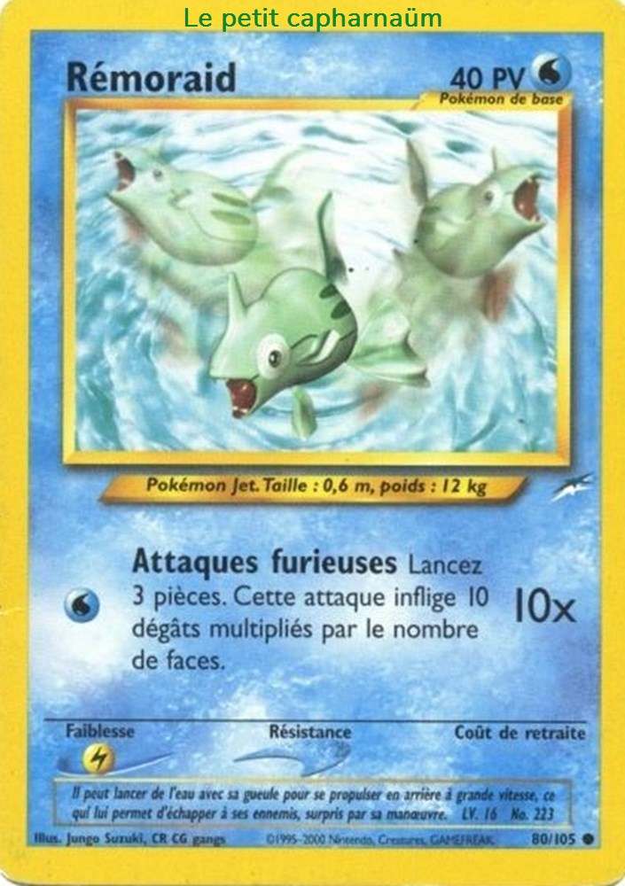 jeux jouet jeu de carte collectionner tcg pokemon remoraid