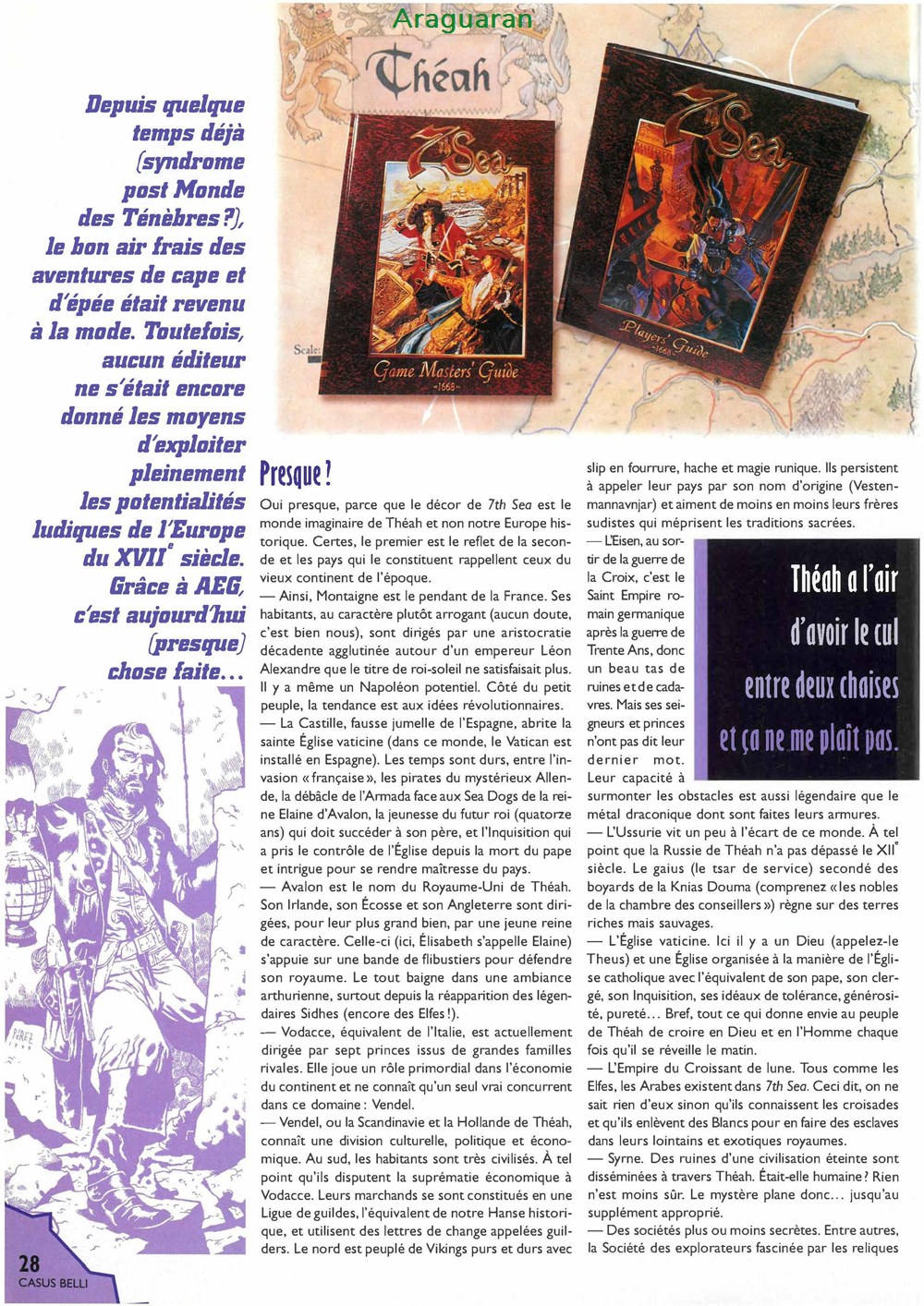 Présentation du jeu - 7ème mer - Casus Belli N°122 de 1999 jeux societe jouets roles presentation du jeu 7eme mer casus belli n 122 de 1999