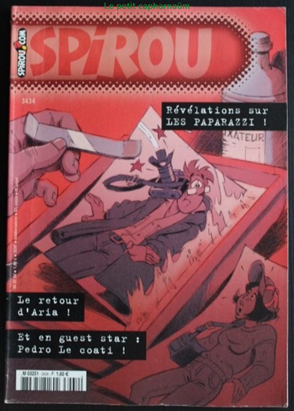 Spirou - 3434 - Couverture : Les paparazzi livres bd revues spirou 3434 couverture les paparazzi