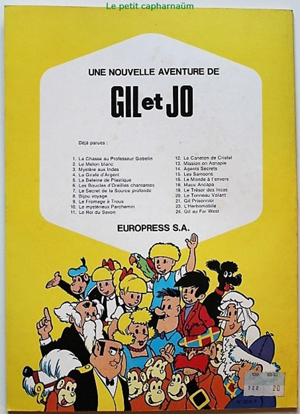 Gil et Jo - 25 - Le chapeau de Napoléon - EO livres bd revues bandes dessinees gil et jo 25 le chapeau de napoleon eo