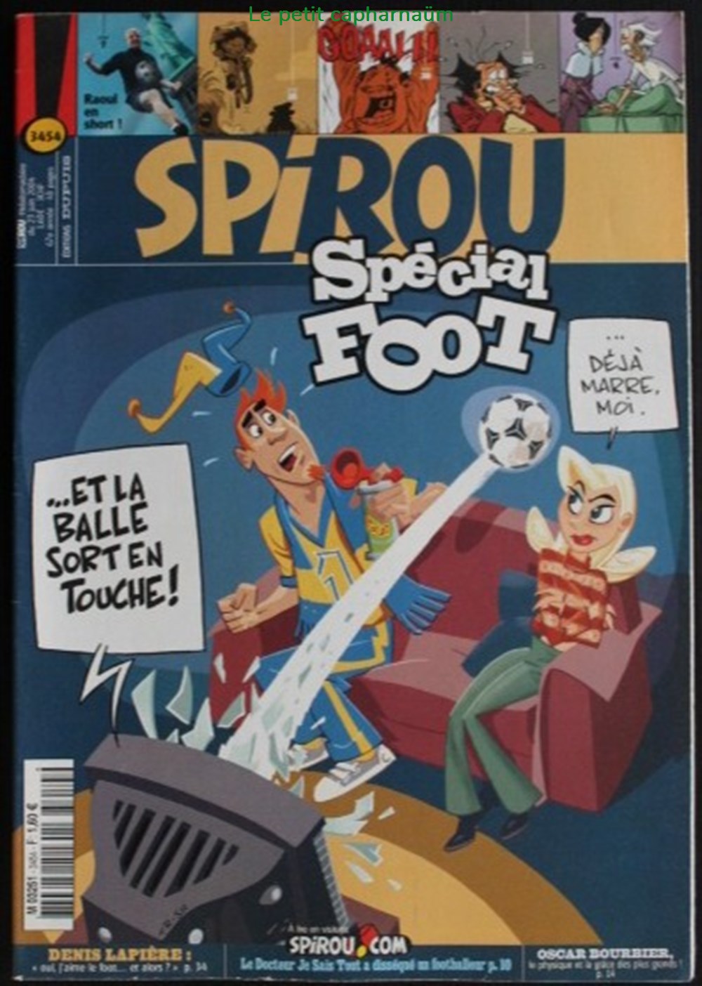 livres bd revues spirou 3454 couverture special foot