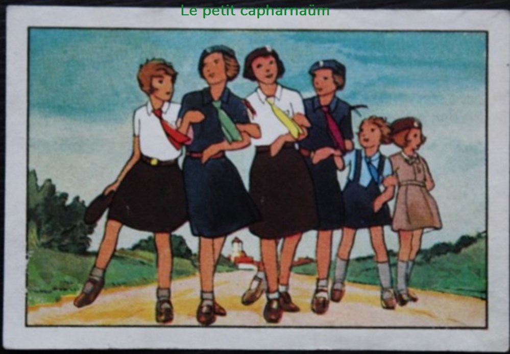 documents anciens chromos images alimentaires image chromo la vie fiere et joyeuse des scouts x 10 sur la belle route blanche